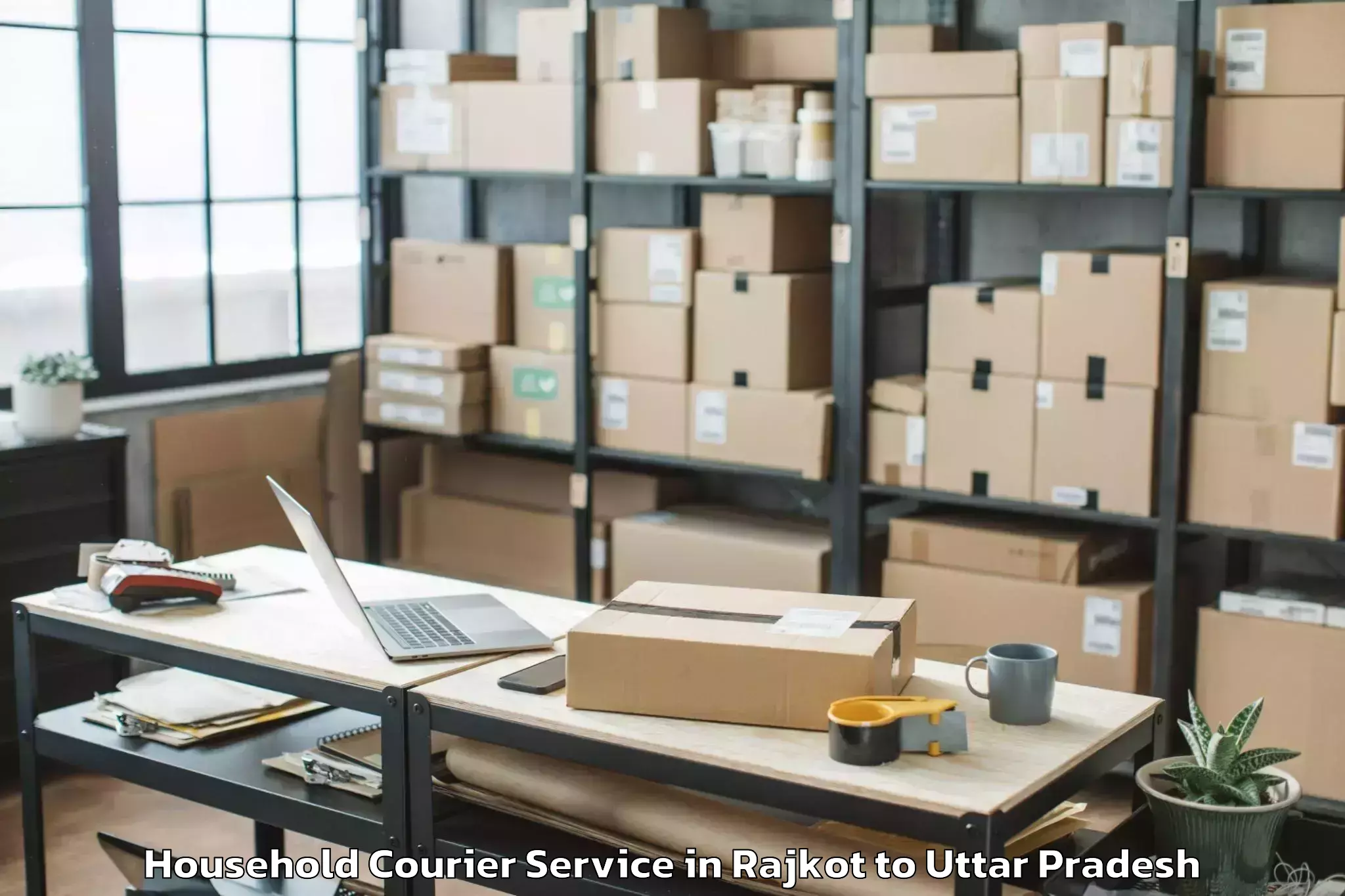 Reliable Rajkot to Tulsipur Household Courier